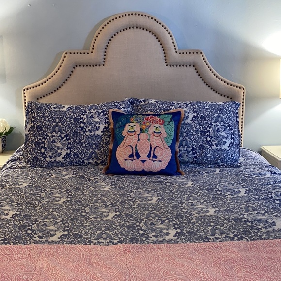 Pillow Cover Grandmillennial Monkeys - Pink Green Chinoiserie Staffordshire Dogs - Picture 13 of 17